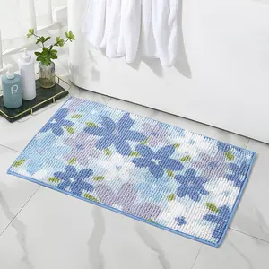 Tapis de bain personnalisé impression paillasson multicolore confortable tapis pour chambre chenille tapis de bain