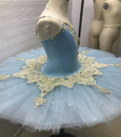 Nouveaux costumes de tutu de ballet bleu clair pour filles - Jupes de performance professionnelles attrayantes en spandex/tulle rigide, taille personnalisée. Modèle