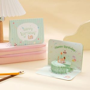Tarjetas <span class=keywords><strong>de</strong></span> Felicitación <span class=keywords><strong>de</strong></span> <span class=keywords><strong>Cumpleaños</strong></span> Creativas Minimalistas al por Mayor, Tarjetas Pop-Up 3D con Forma <span class=keywords><strong>de</strong></span> Animal, Tarjetas <span class=keywords><strong>de</strong></span> Pastel 3D, Artículos para Fiestas y Días Festivos - Product Image 5