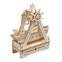 Kit de Modelo de Barco Pirata de Madera para Armar, Juguete Educativo STEM, Kit de Ensamblaje Práctico para Estudiantes, Proyecto de Manualidades para la Escuela y el Hogar
