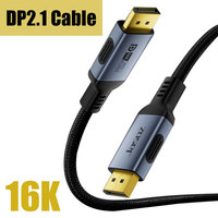 Câble 16K 2.1 VESA pour 16K/60Hz 8K/120Hz 4K240Hz Prise en charge HDR10 HDCP Gaine en PVC Blindage tressé Moniteur d'ordinateur HDTV
