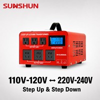 Convertisseur de tension double sens (montant et descendant) 110V-120V vers 220V-240V 1500W 4000W 5000W Monophasé pour usage électronique