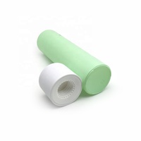 Bouteille en verre vert givré de sérum d'épaule plat recyclable de luxe avec couvercle de pompe à lotion blanche 80ml 100ml cosmétique pour les soins de la peau