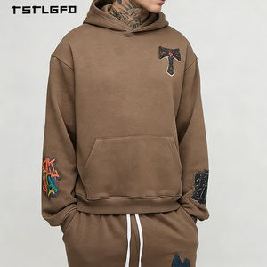 Conjunto Deportivo de Lujo para Hombre, Sudadera con Parche de Chenilla 3D y Pantalones Deportivos, Tejido de Doble Cepillado con Certificación Oeko-Tex, 2 Piezas - Product Image 2