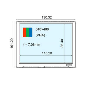 COM57H5M24KSC Ortustech Écran LCD TFT 5.7 pouces Panneau LCD lisible par la lumière du soleil transflectif 640x480 - Product Image 1