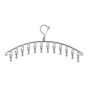 Stainless Steel <b>Clothes</b> Drying Clips With Locking Hook For Balcony Rust Resistant Multi Functional Sock <b>Rack</b> Hook Type - Product Image 2