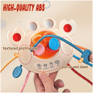 2024 New Cute Crab Baby Sensory Pull String Rope <b>Toy</b> Silicone Drawstring Montessori Sensory <b>Toys</b> Baby Soothing <b>Toys</b> - Product Image 3