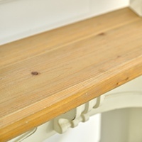 Table Console en Bois Blanc Rustique INNOVA pour Salon Domestique Montage Facile Meuble d'Appoint pour Entrée et Utilisation Hôtelière