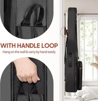 Sac de guitare de 0.35 pouces double bandoulière réglable à la mode noir étui de sac de transport étanche antivol boucle de suspension arrière