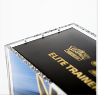 Boîte de présentation en acrylique transparente épaisse découpée au laser de précision pour cartes TCG, boîte de collection scellée pour boosters italiens