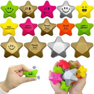 Wholesale Anti Stress PU Star Ball Toy With Custom Logo For Kids Adult Holiday Gift Release Pressure Balls Stress Toys