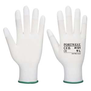 PORTWEST - A121WHRXXS Gant blanc du bout des doigts en polyuréthane-GANTS EAN 5036108279142 - Product Image 1