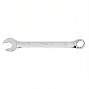 Fervi Combination <b>Wrench</b> 11/16 Inch Mirror Polished Chrome Plated - Product Image 2