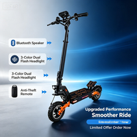 Trottinette électrique pliable avec freins à disque hydrauliques, batterie au lithium étanche et amovible, vitesse maximale de 40 km/h, autonomie quotidienne de 120 km