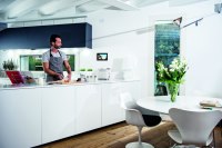 Vidéophone CAME XTS fabriqué en Italie, H.264, alimentation PoE, blanc, IP30, design élégant ultra-compact, montage facile encastré