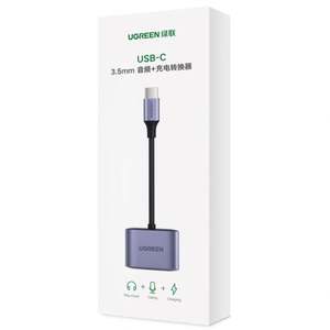UGREEN 2 en 1 USB C a 3,5mm Adaptador de auriculares y cargador Tipo C a conector de audio auxiliar con dongle de carga rápida PD 60W - Product Image 3