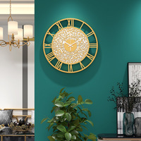 Horloge murale personnalisée, design créatif, numérique, européenne-américaine, minimaliste, mouvement à quartz, métal, simple face.