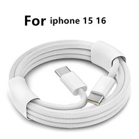 Câble USB-C tressé de bonne qualité 60W, cordon de charge rapide 3A, câble de chargeur TYPE C 20W pour iPhone 17 16 15/15 Pro MAX