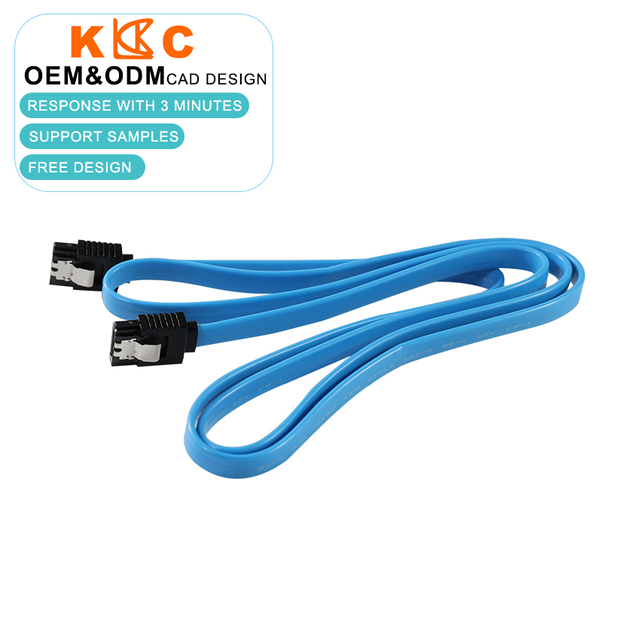 SATA 3.0 SSD Cable, High Speed 6Gbps Serial ATA, Flat Design, Metal Clip Lock, Desktop Computer Use
