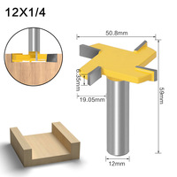 ALLUSE Coupeur de rainure en T jaune TS-6X à 4 cannelures Nano-Carbide Anti-Chip Edge CNC Jigs en aluminium pour menuiserie 50 + Profils OEM Approvisionnement mondial