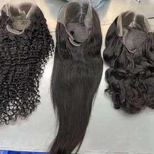 W-HD134P Mongolian virgin hair unprocessed human hair HD 13X4 frontal lace wig body wave straight deep wave natural hair wigs