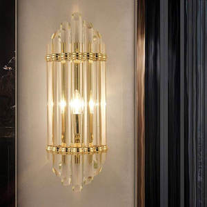 Hot Sale Background Lamps Room Staircase <b>Bedsid</b> Modern Led Crystal Creative Wall Lamp - Product Image 1