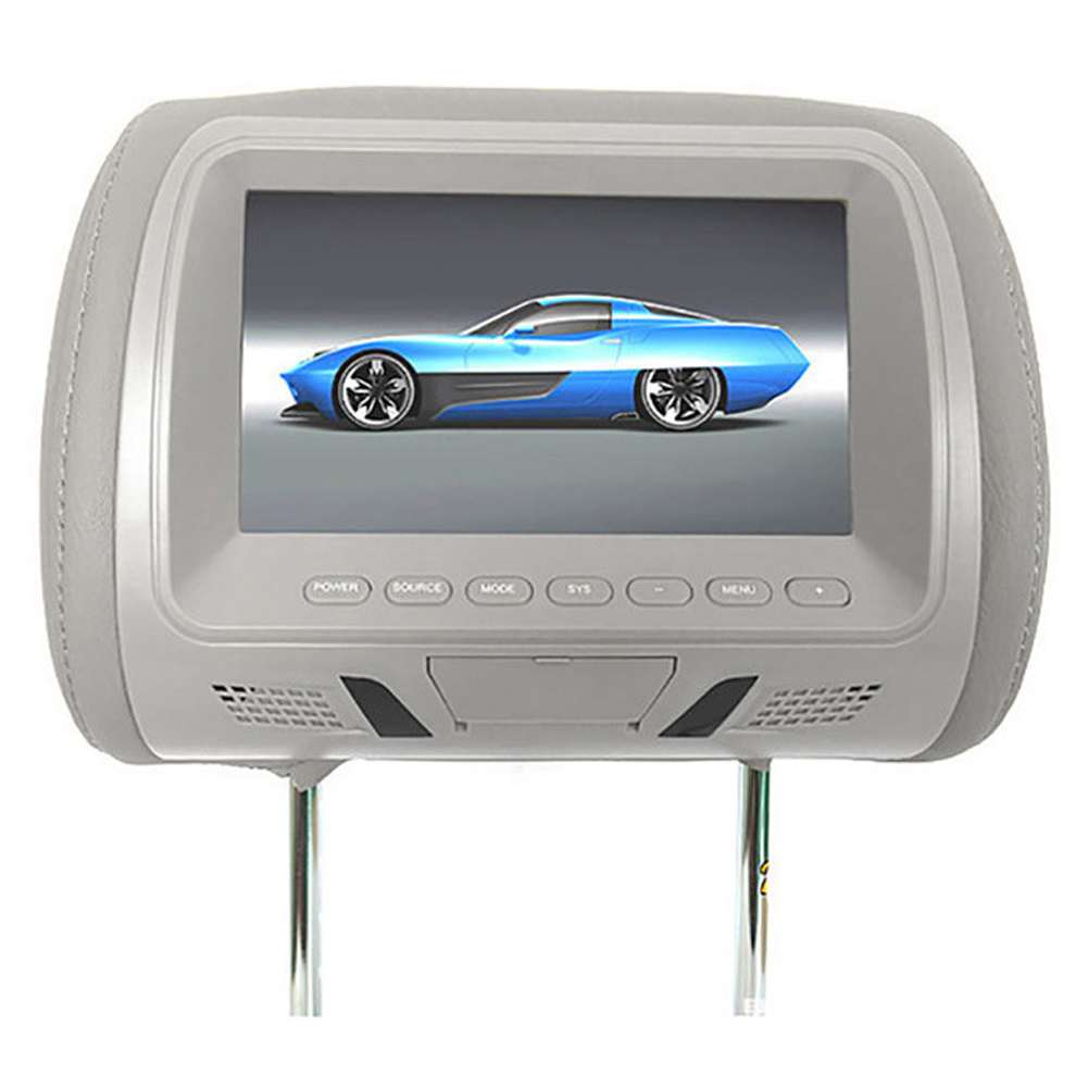 【未使用】 Luocute Headrest TFT-LCD グレー モニター Universal 7 Inch TFT LCD Car Headrest Monitor - Adjustable Display