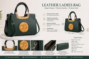 Hot Sale Genuine Leather Ladies Shoulder <b>Bag</b> <b>Large</b> Capacity Designer Purse Shopping <b>Work</b> and Casual Outing Available For Sale - Product Image 4