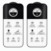 Protection d'écran en verre trempé à couverture complète pour 16 17 Pro HD Clair Anti-traces de doigts 2.5D 0.33 mm Kit d'installation facile