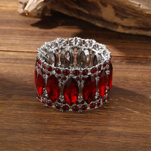 Accessori per Costumi di Danza del Ventre, Braccialetto Elastico in Metallo con Cristalli e Strass per <span class=keywords><strong>Ballerine</strong></span> Professioniste - Product Image 4