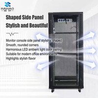 Armoire de serveur murale Hahao 42U, 19 pouces, en acier, avec porte en verre, protection IP54, 6 prises, gestion des câbles pour