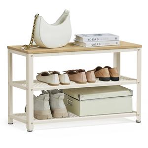 VASAGLE Shoe Rack <strong>Bench</strong> with 2 Tiers Shelves Entrance Shoe Rack for Bedroom Entryway Hallway Multi Layer Shoe Rack - Product Image 1