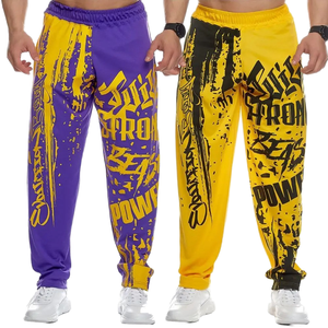 Pantalones Deportivos para Hombre, Estilo Casual, Corte Holgado, con Estampado Gráfico DTG, de Algodón Elástico, Lavado Desgastado, Estilo Vintage - Product Image 1