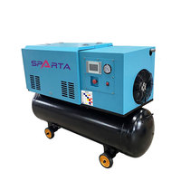 Compresseur d'air à vis portable lubrifié 6HP 10HP 40CFM 8Bar avec roulement et réservoir de 230 litres pour pistolets à clous