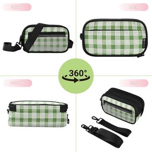 Sac à bandoulière 3-en-1 pour filles, imprimé Palaka vert hawaïen, sacoche pour téléphone portable, petit sac décontracté pour l'extérieur - Product Image 4