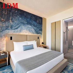 Juego de Muebles de Dormitorio de Lujo Costero IDM, Cama Tapizada Moderna Ecológica de Alta Gama, Mesita de Noche Inspirada en un Apartamento Oceánico - Product Image 6