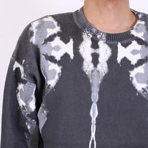 OEM y ODM personalizado Tie-dyed hombres suéter de manga larga de cuello redondo suéter de punto de los hombres de punto suéter de diseñador de punto para hombres - Product Image 5
