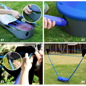 Ensemble extérieur portable <span class=keywords><strong>de</strong></span> sports <span class=keywords><strong>de</strong></span> <span class=keywords><strong>jardin</strong></span> <span class=keywords><strong>de</strong></span> haute qualité, <span class=keywords><strong>filet</strong></span> <span class=keywords><strong>de</strong></span> <span class=keywords><strong>badminton</strong></span> pliant durable idéal pour les pique-niques et les jeux en famille - Product Image 5