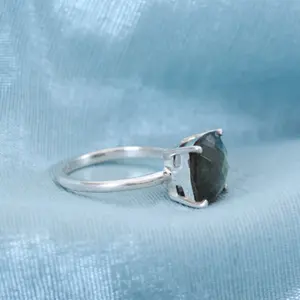 BEST SELLER <b>Boho</b> <b>Ring</b> for Women 925 Sterling <b>Silver</b> with Natural Moonstone & Labradorite Gemstone Solid <b>Silver</b> Fashion Jewelry - Product Image 5