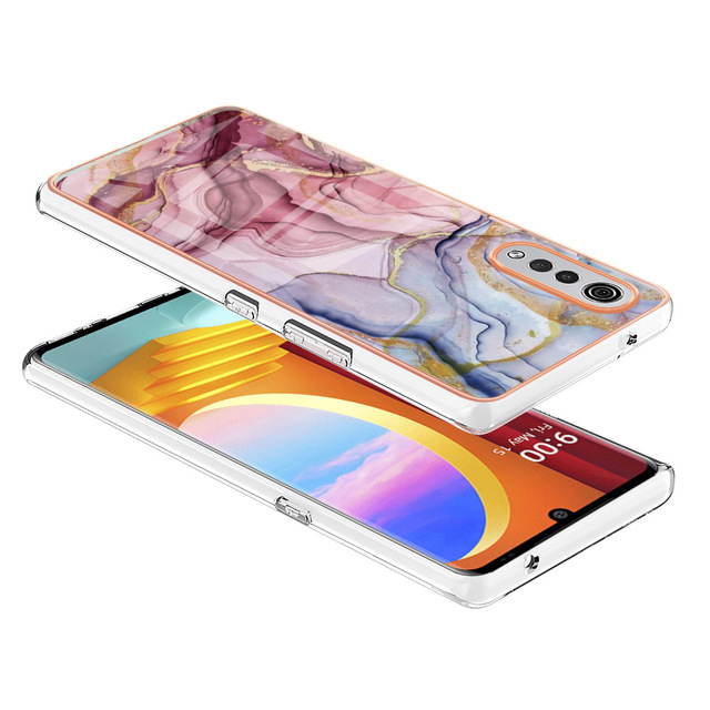 Hot Sale Phone case for LG Velvet 5G Electroplating Tpu Phone Cases Fashion Marble Luxury Design Phone Cover for LG
