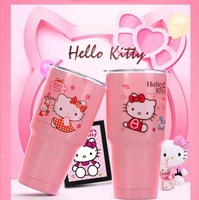 Vaso Térmico de Acero Inoxidable de Grado Alimenticio de 20oz/30oz, Taza de Café Hello Kitty, Termo, Taza Automática
