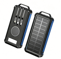 Banque d'alimentation solaire d'extérieur avec câble Type-C intégré, charge de plusieurs appareils, banque d'alimentation sans fil magnétique pour le camping et la randonnée