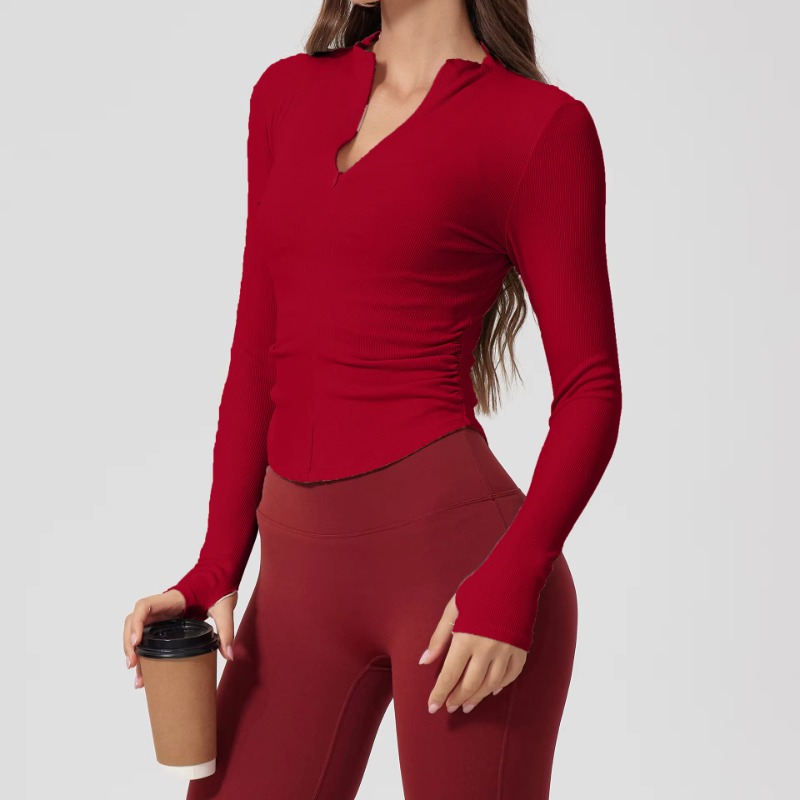 JK3627 2025 New Style Half-Zipper Active Fitness Yoga Top Plus Size Quick Dry Sports Clothes for Women