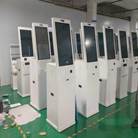 Terminal de libre-service tout-en-un pour hôpitaux et banques, à écran tactile, sur pied, pour l'interrogatoire des visiteurs et la gestion des files d'attente en intérieur