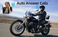 Casque de moto BT8 avec réponse automatique aux appels, casque à commande vocale pour une conduite mains libres en toute sécurité