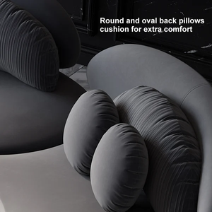 Muebles Q & N, sofás grandes de terciopelo de lujo, muebles de sala de estar, sofá gris oscuro para <span class=keywords><strong>Bebe</strong></span> En Gros, sofá para Villa - Product Image 4