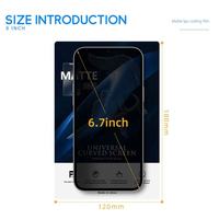 12*18cm mat cep telefonu ekran koruyucu levha sınıf kalite Anti-Spy Laminas Hidrogel mika De Tablet PC için Hidrogel