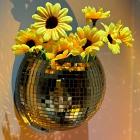 Boule miroir murale décorative en verre, sphère disco suspendue, ornement pour salon, chambre à coucher, fête de mariage