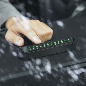 Carte de stationnement temporaire lumineuse pour voiture avec numéro de téléphone, support de téléphone intégré, dissimule le numéro de stationnement avec désodorisant intégré - Product Image 4