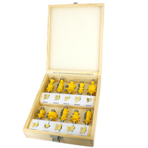 Carbide Tipped Router Bits 10 Piece Set 1/4 In Shank Straight For Woodworking <b>Machines</b> Decorative Cutting - Product Image 2